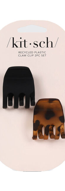 Kitsch Eco-Friendly Medium Claw Clips 2pc set - Black Kitsch Eco-Friendly Medium Claw Clips 2pc set - Black